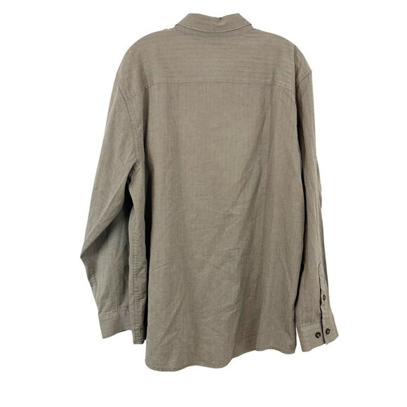 Harley Davidson Gray Striped Logo Long Sleeve Button Down Shirt - Men's Size XL - Picture 2 of 5